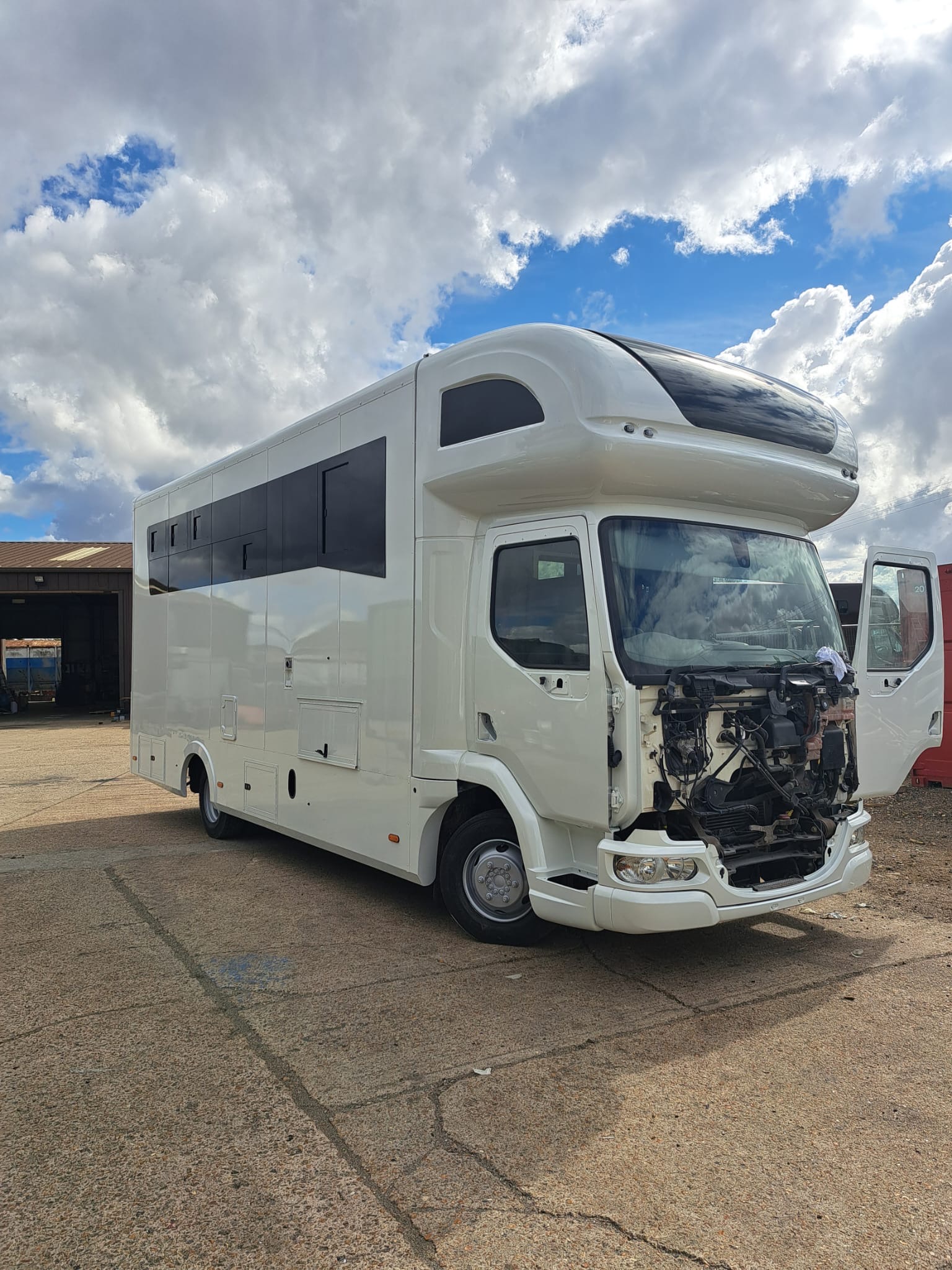 Commercial vehicle before accident repair